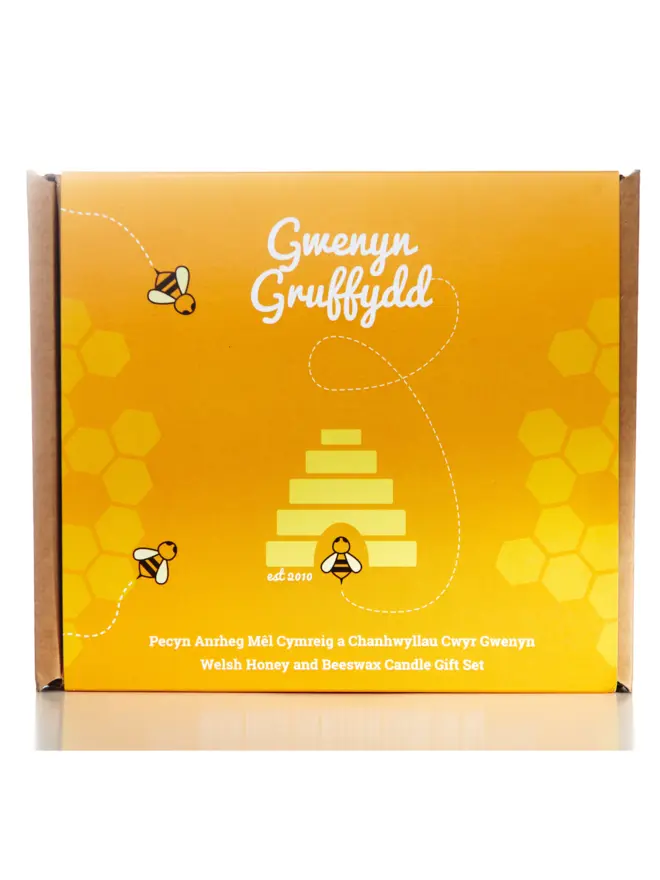 Welsh Honey & Beeswax candle Gift Set Box