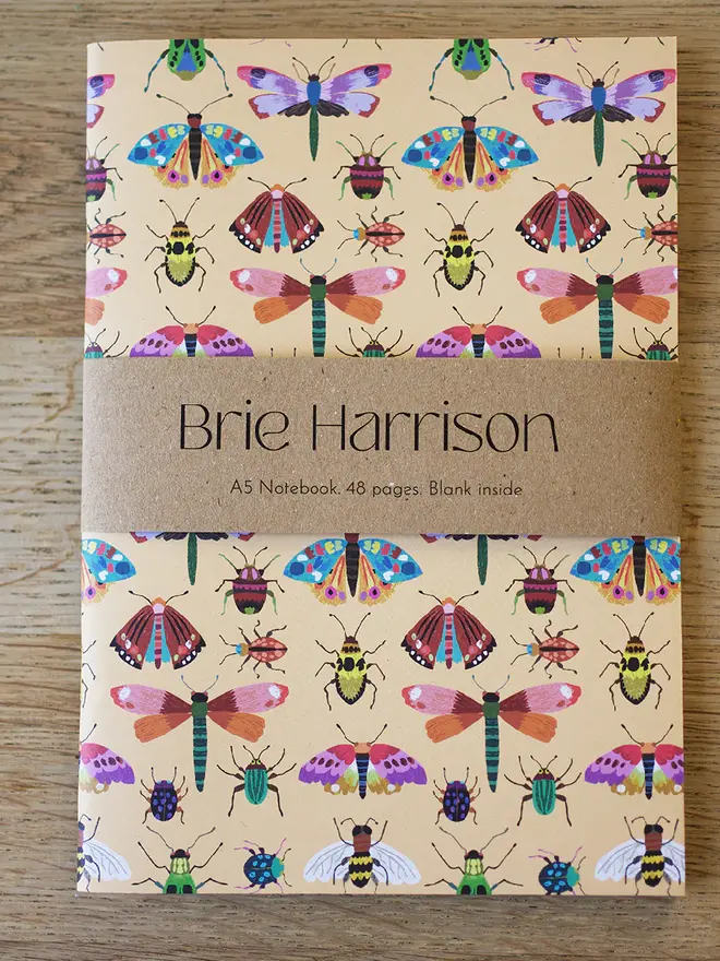 illustrated insects notebook