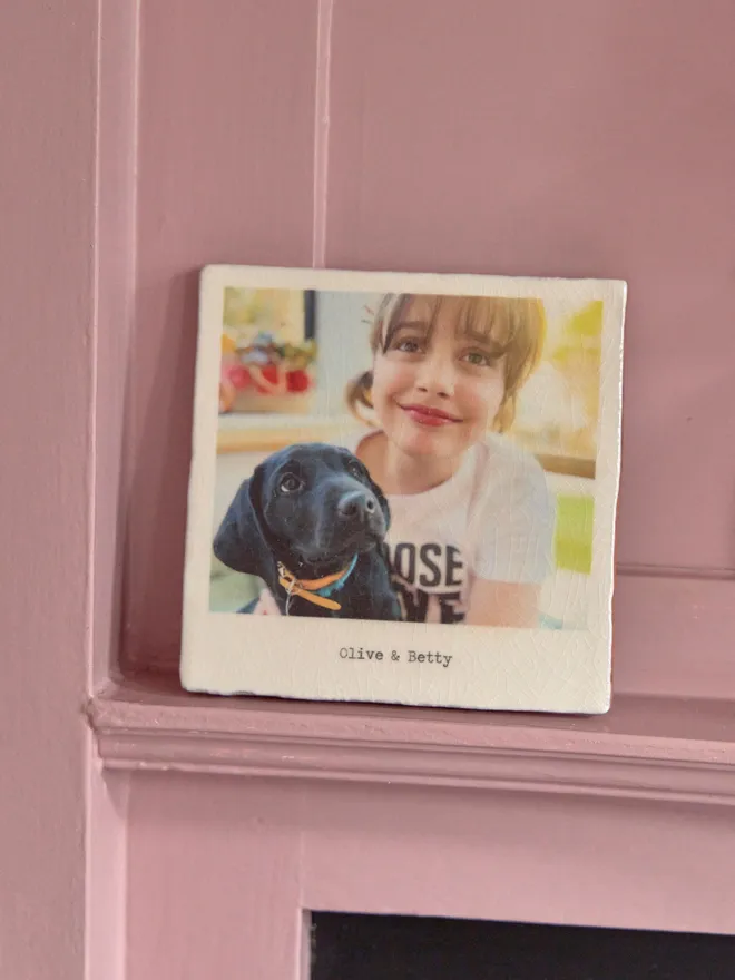 Personalised ceramic photo tile