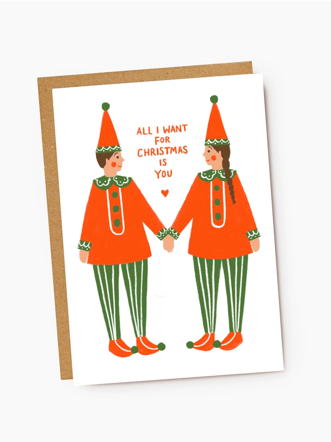 christmas elves card