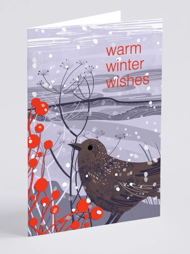 Pack of Christmas cards warm winter wishes