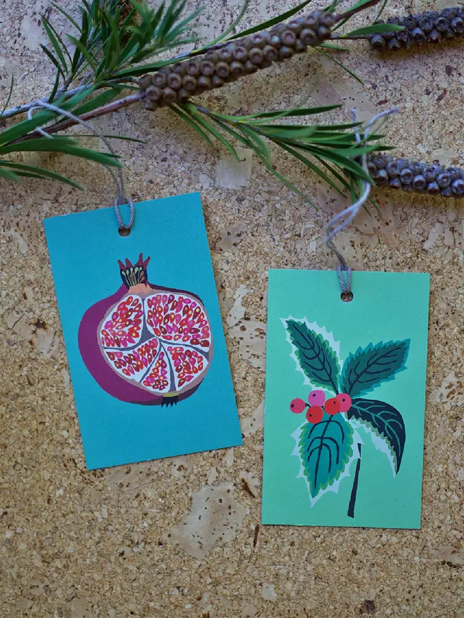 illustrated christmas gift tags