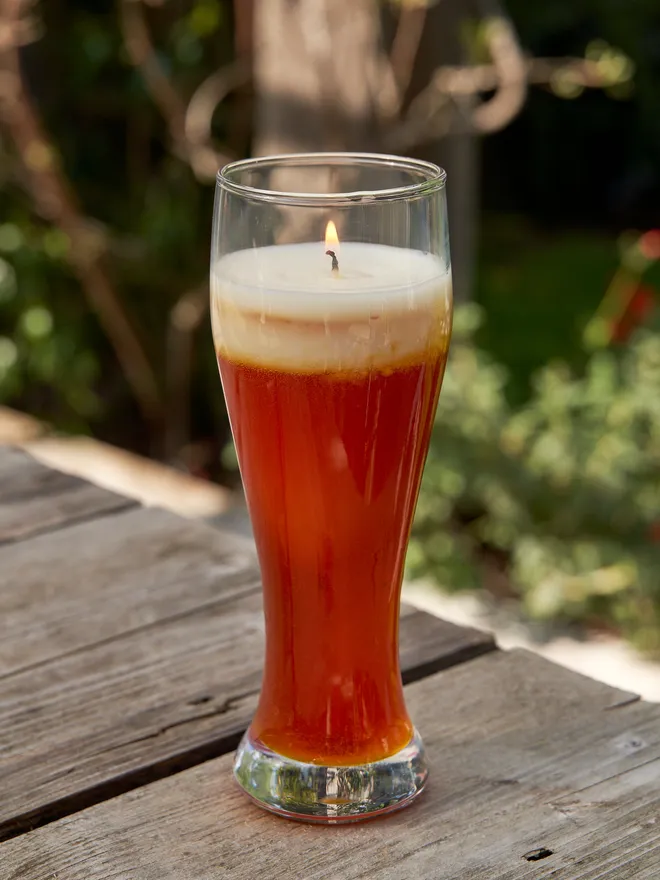 Pilsner beer candle