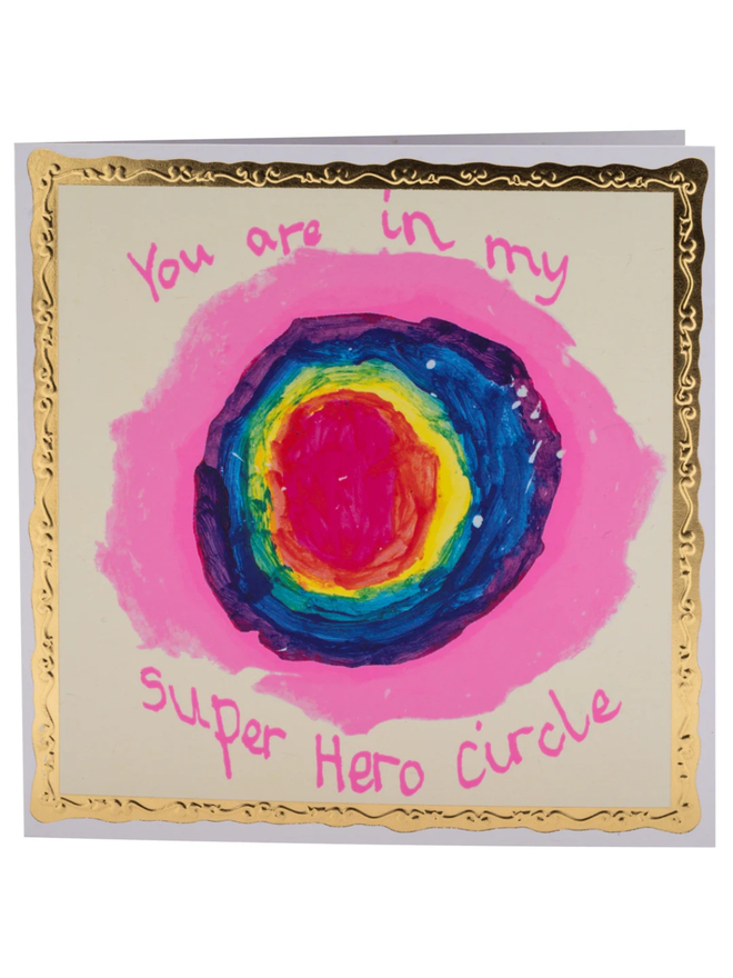 Superhero circle card