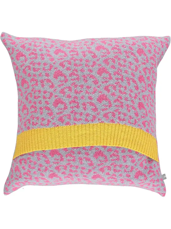 Lambswool Patterned Cushion, a cushion sitting on a plain white surface. 