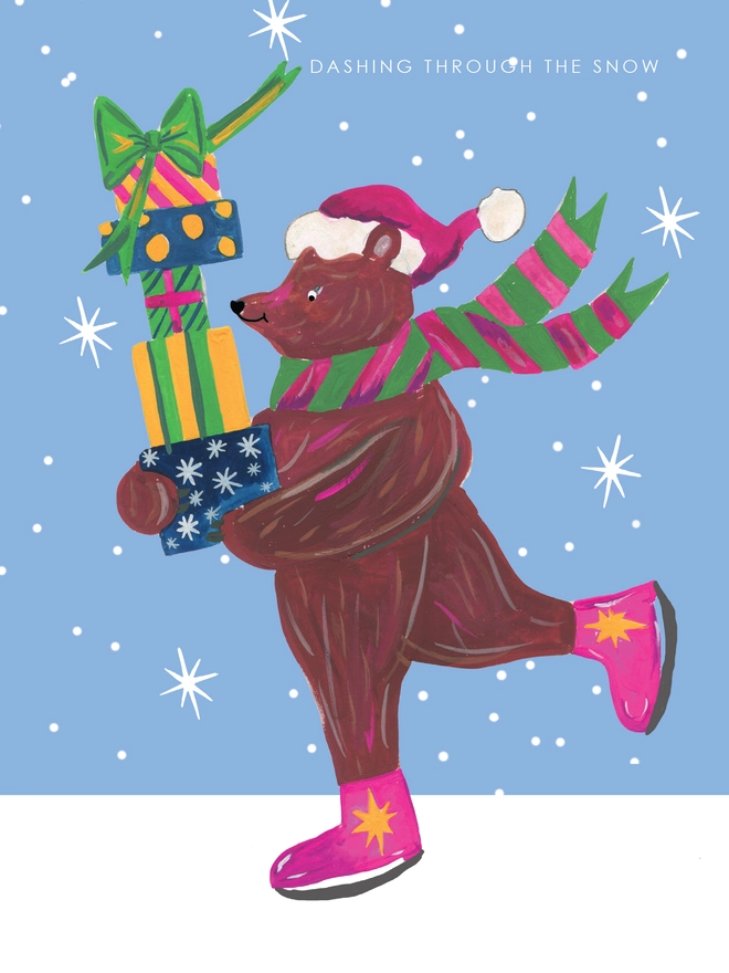 bear christmas card