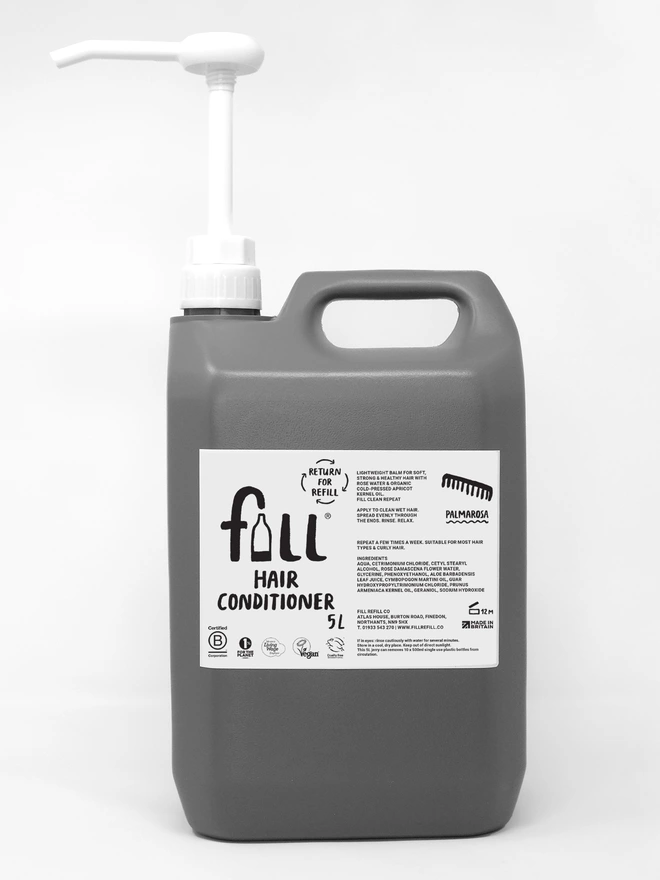 large 5l bottle of hair conditioner