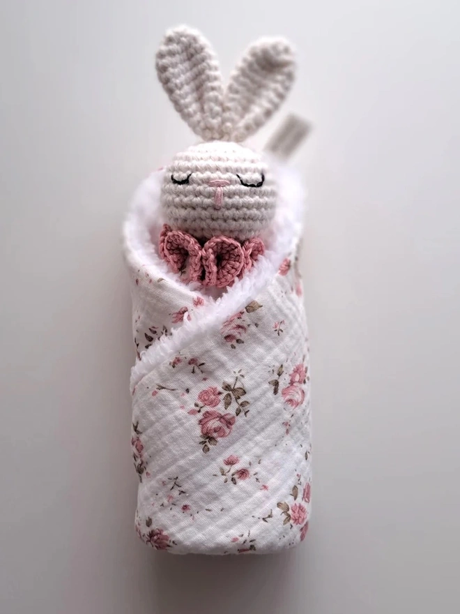 Personalised Pink Bunny Snuggle Comforter