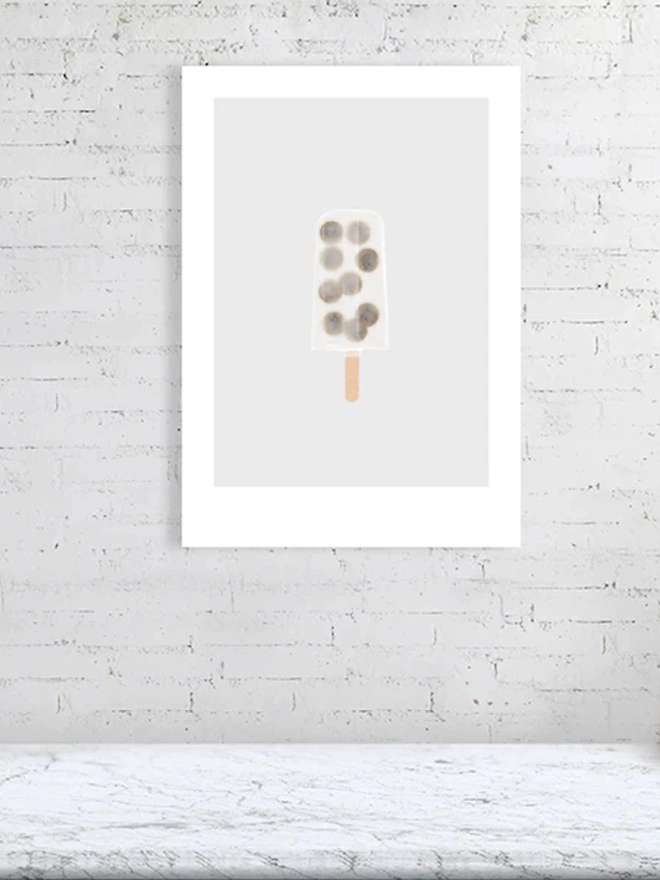 One Pound Coin Ice Lolly Giclée Print