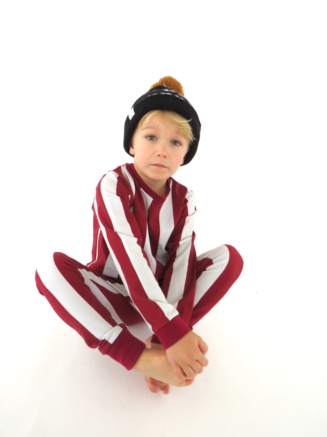 Christmas Candy Cane Organic Pyjamas 