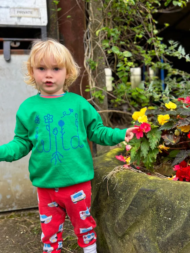 Wild Child Kids Sweatshirt by hello DODO