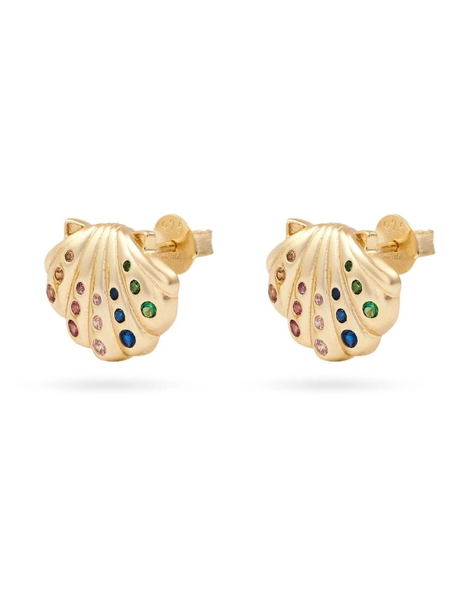 Shell rainbow earrings