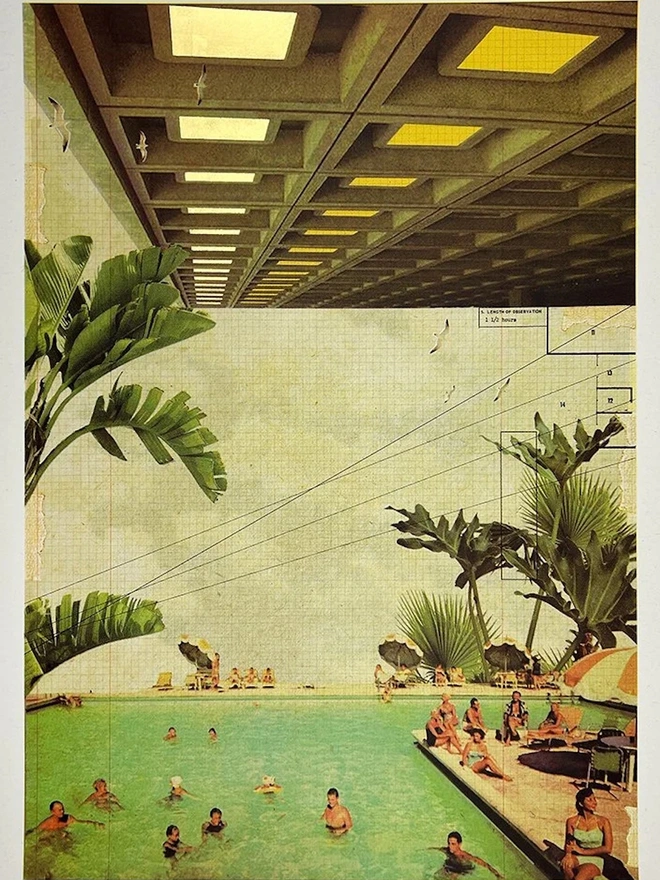 Tropical Swim Gold Edition Screenprint