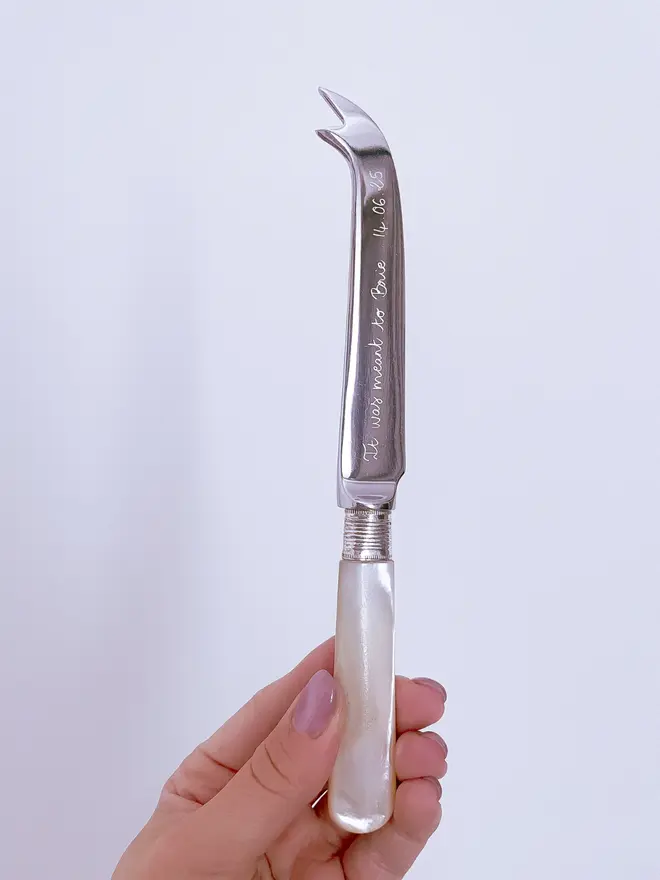 It was meant to brie personalised cheese knife