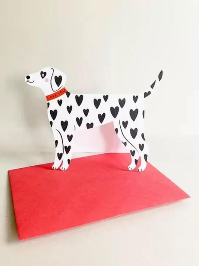 Loveheart Dalmatian Card