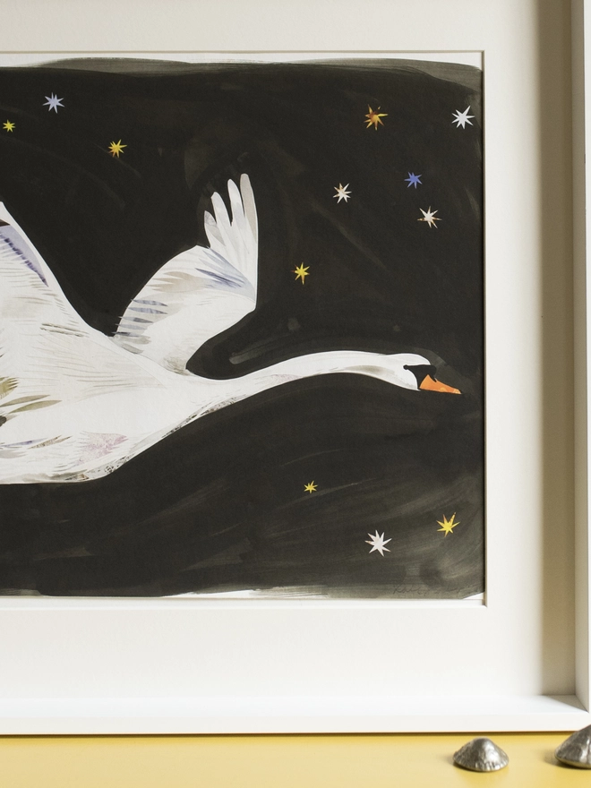 'Rise Up' Swan Illustration Print