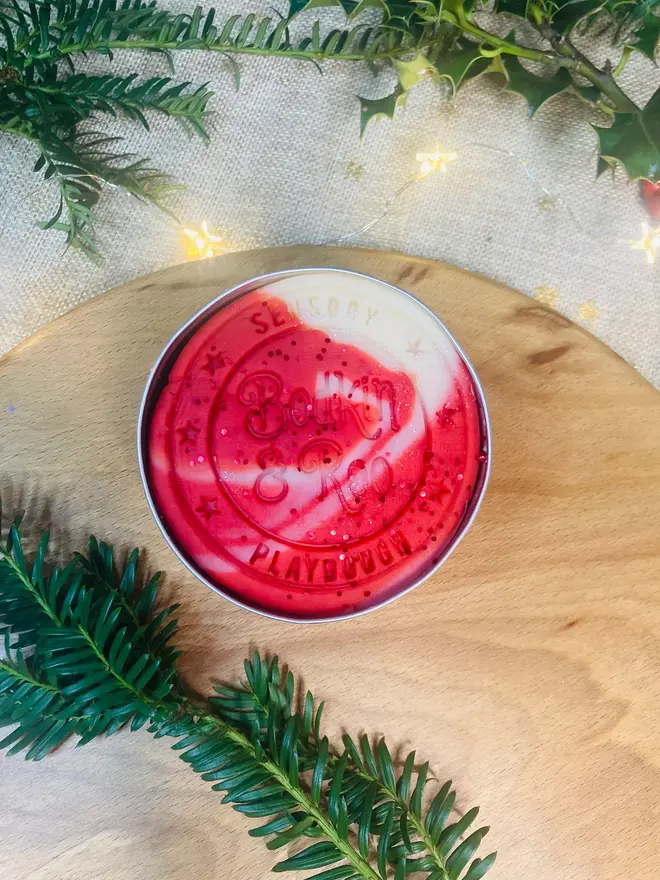 Candy Cane Christmas Playdough Kit