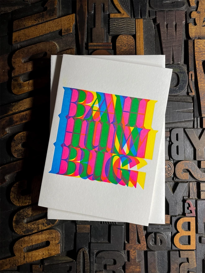 Bah Humbug! | Vibrant Christmas Letterpress Card
