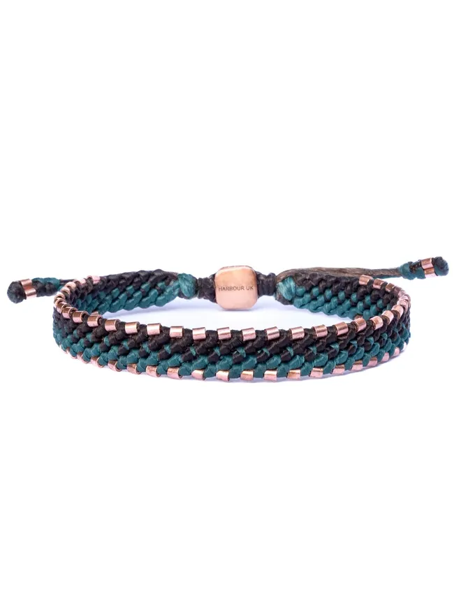 copper cord anniversary bracelet for men