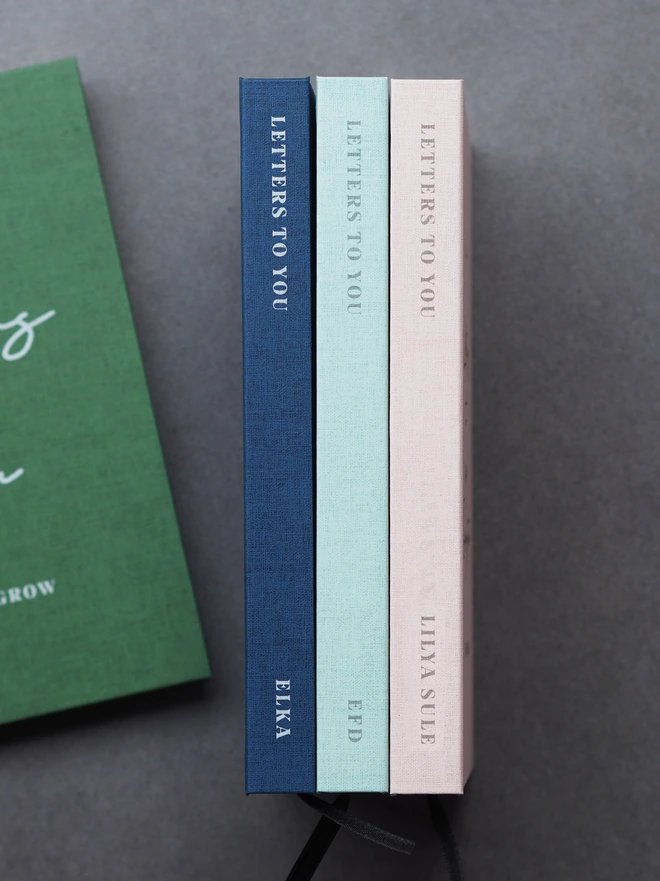 letters to your keepsake journal with a personalised spine