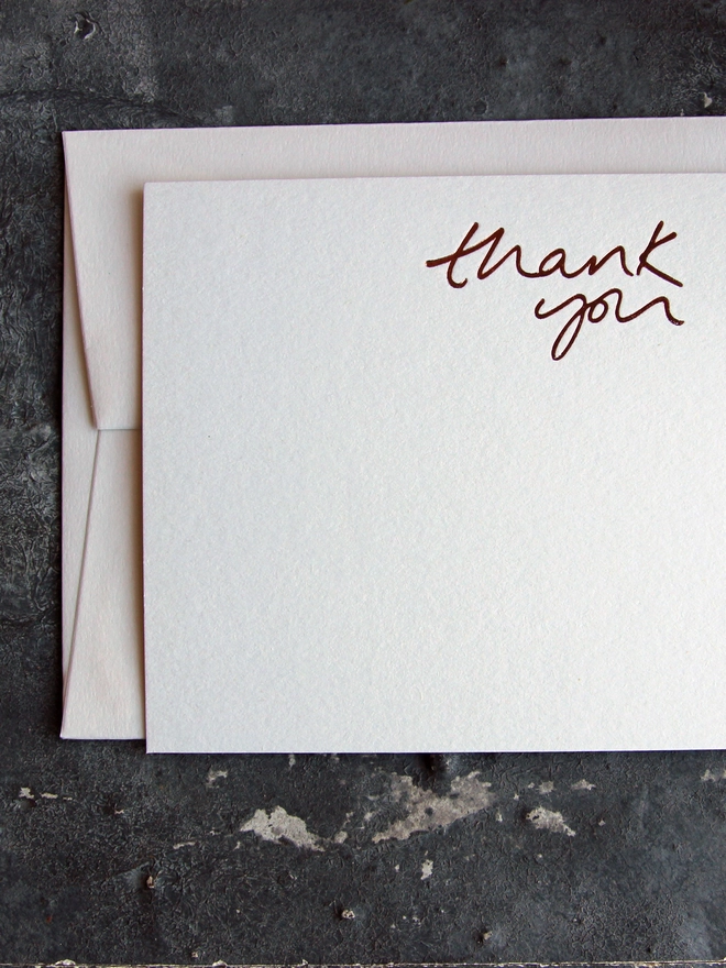 'Thank You' Notecard Pack of 8