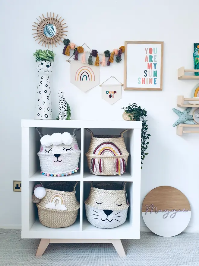 Handmade Llama Belly Basket