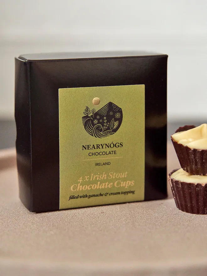 Irish Stout Chocolate Cups Made With Real Stout (Box Of 4)