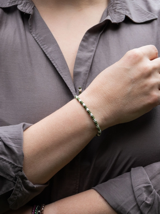 green cord bracelet