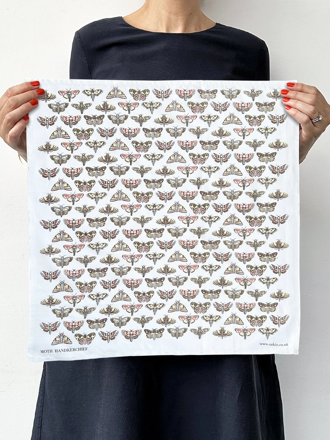 HOLDING MOTH HANDKERCHIEF