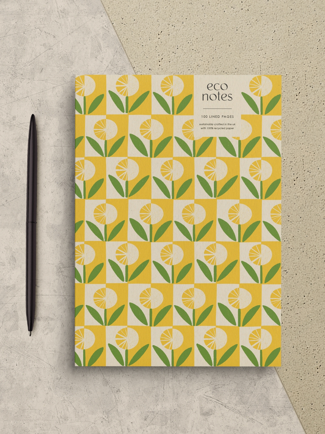 Cornflower yellow notebook