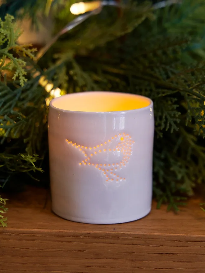 Robin Mini Porcelain Tealight Holder