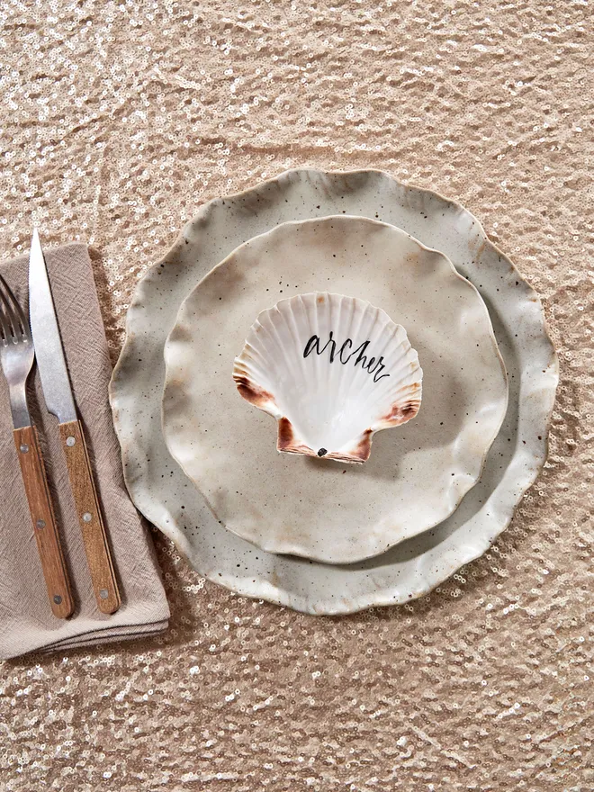 Sea shell place card