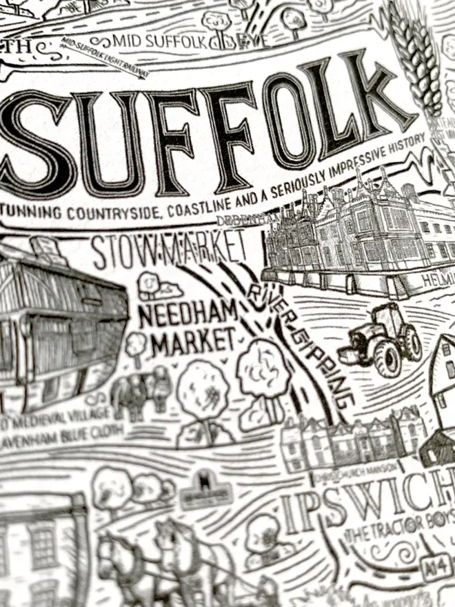 Suffolk greetings card
