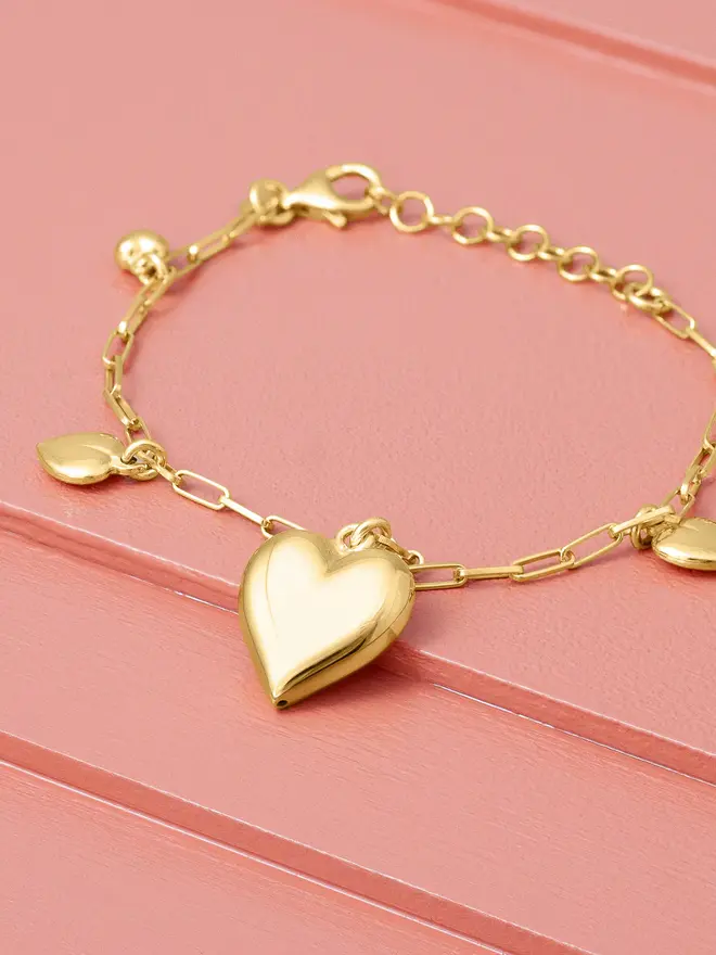 Heart Charm Bracelet