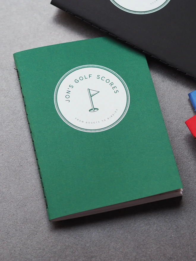 personalised golf score notebook