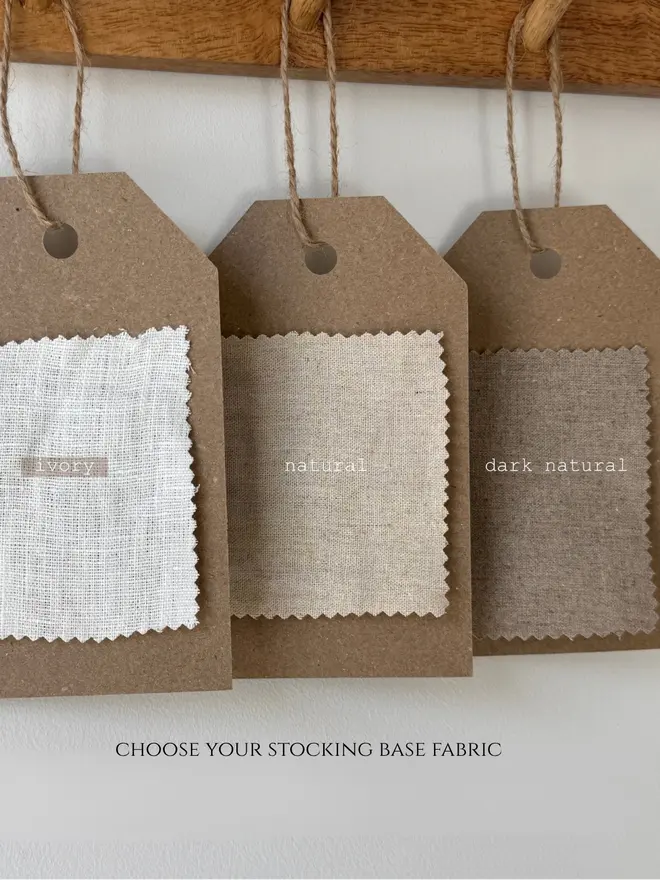 A selection of swatches showing linen choices
