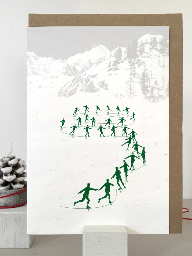Retro Skating Christmas Card