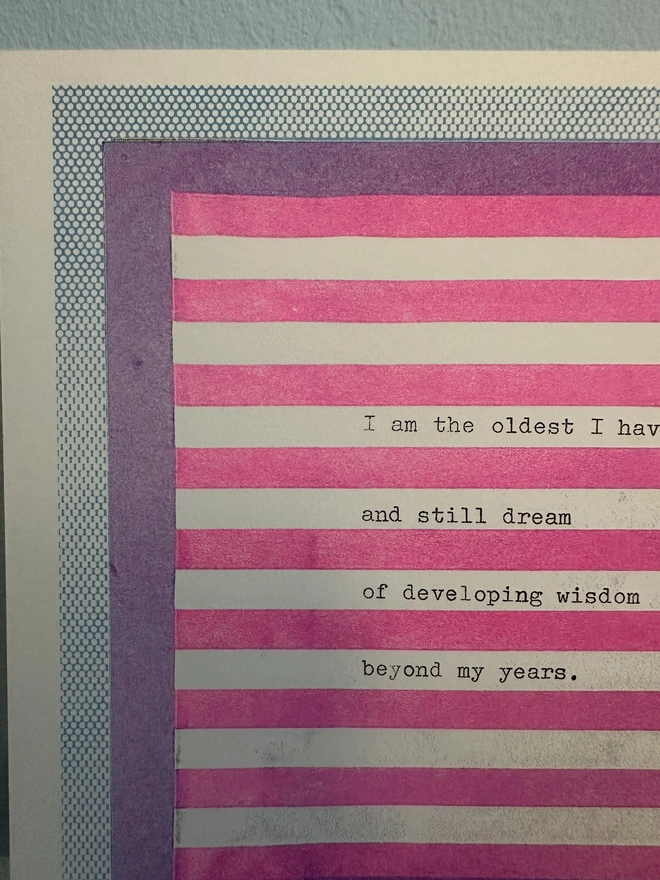 'Wisdom' A5 Risograph Print Wall Art
