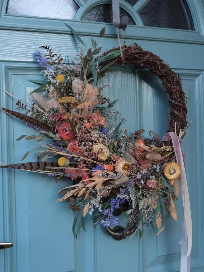 Everlasting Autumn Floral Wreath