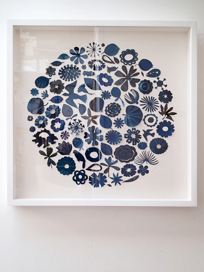 Framed interior decoration collage