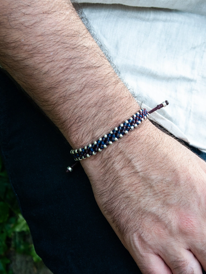 chunky silver bracelet for men