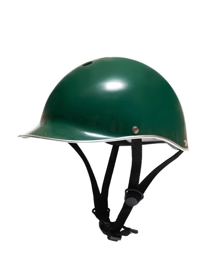 Dashel Carbon Fibre Glass Bike Helmet in green.