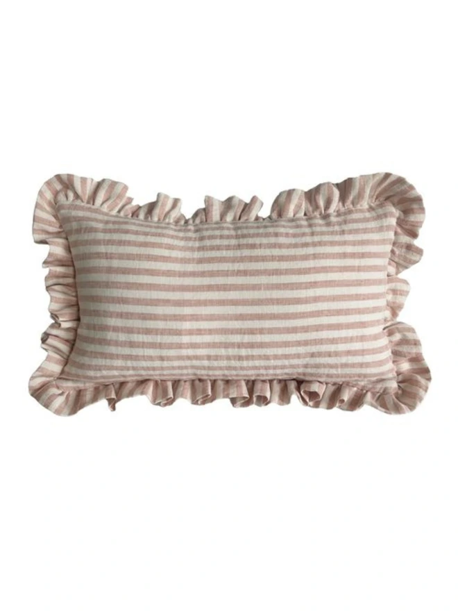 Striped Frill Cushion Cover