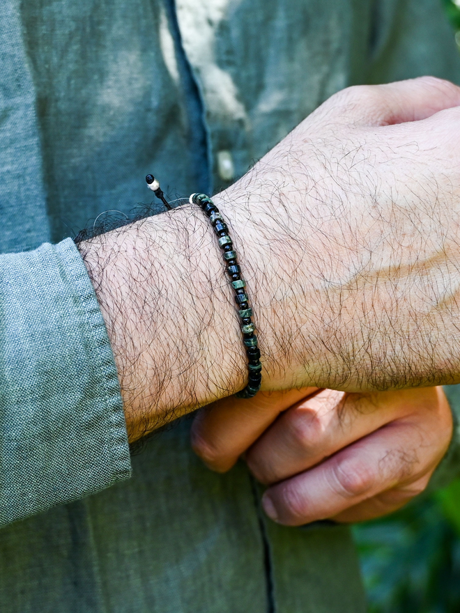 men stone bracelet