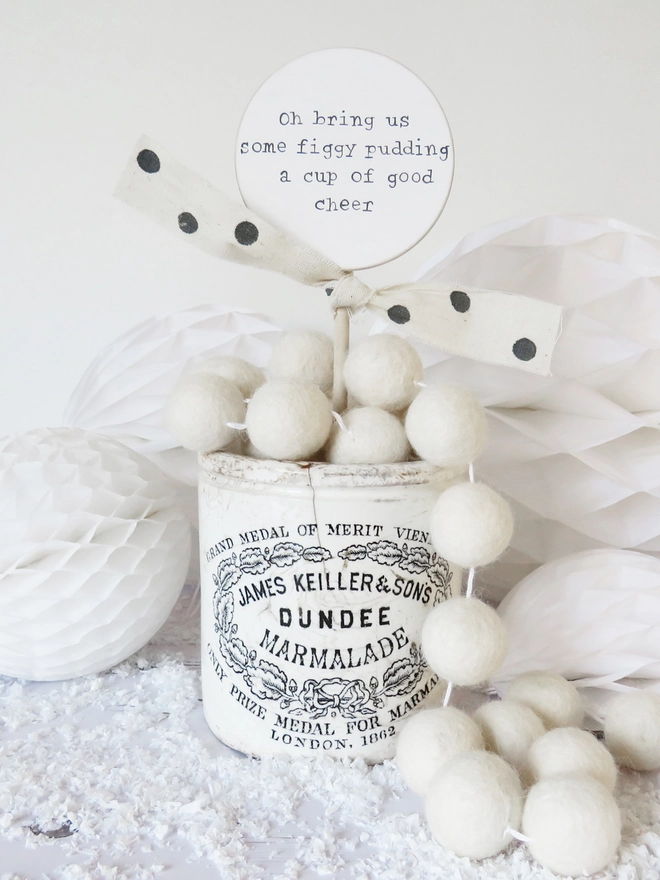 Christmas cake topper