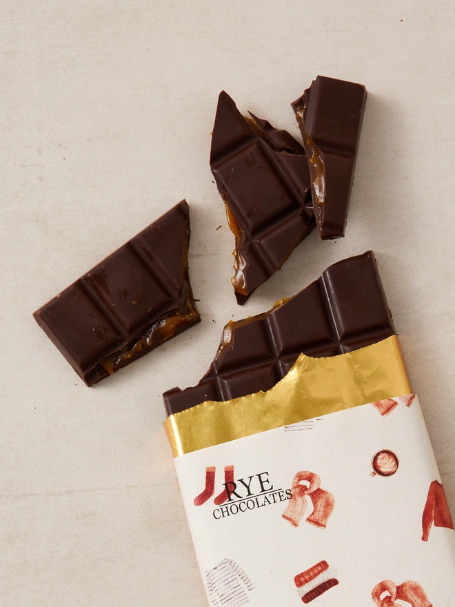 Sticky Toffee Dark Chocolate Bar - 64.5% Peruvian