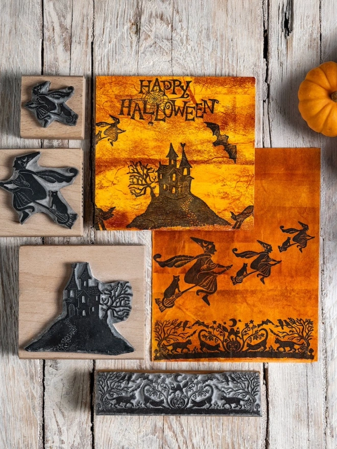 Halloween Lino Cut Stamps