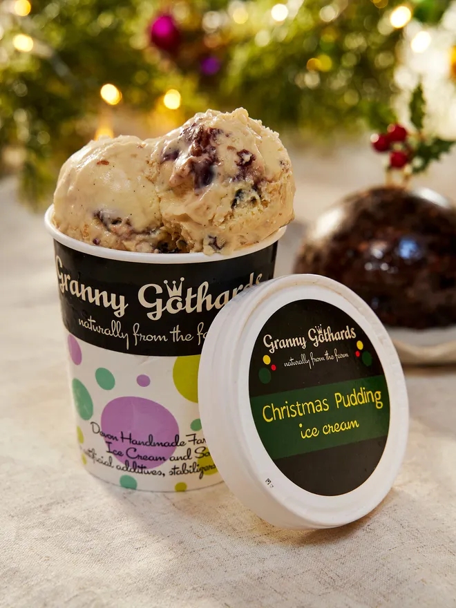 Christmas pudding ice cream