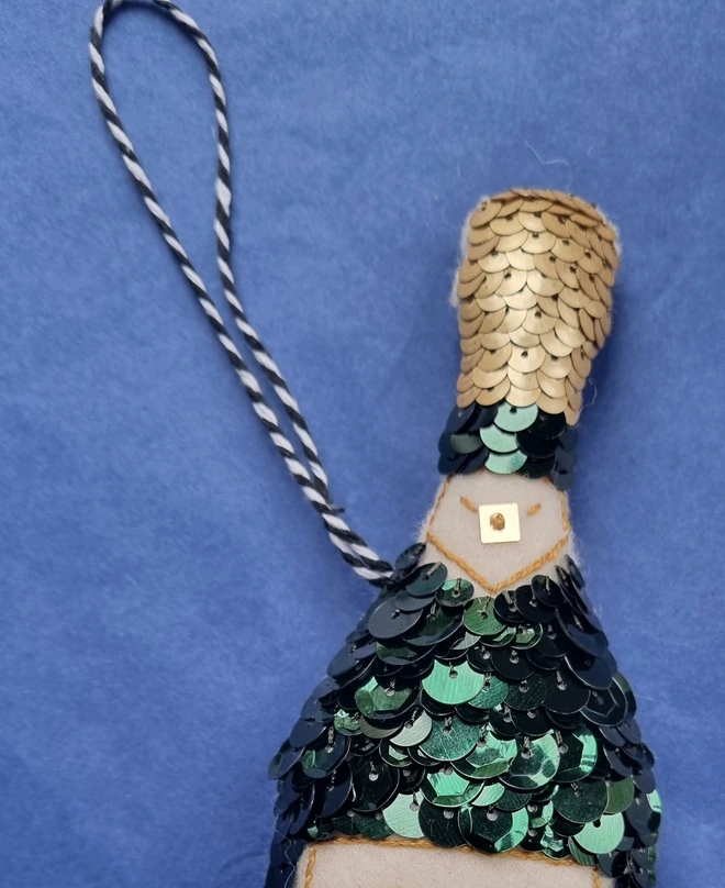 Personalised Champagne Bottle ornament