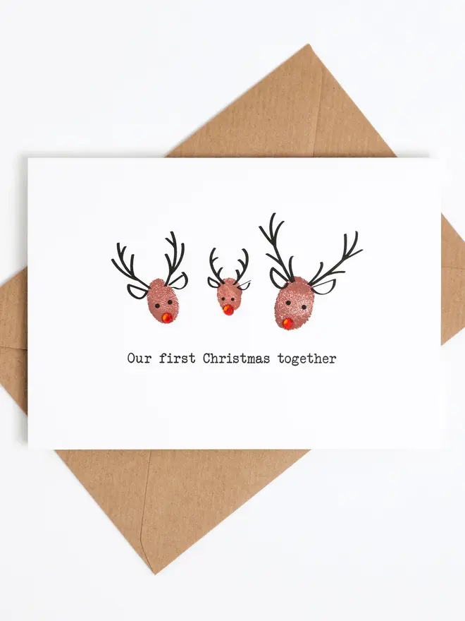 first christmas reindeer card making kit